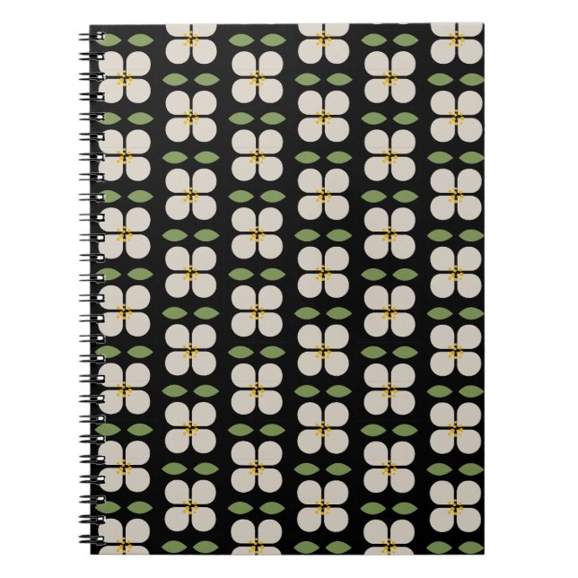 IVORY VINES - Botanical Pattern Notebook (Front)