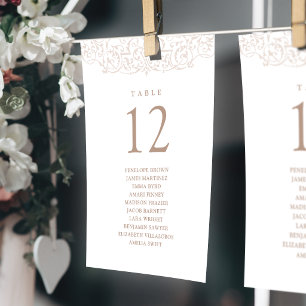 Ivory Vintage Table Number Seating Chart
