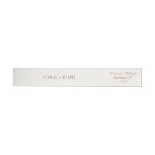 Ivory Wedding Couple Return Address Label
