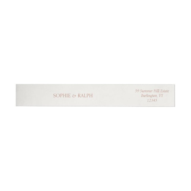 Ivory Wedding Couple Return Address Label (Individual)