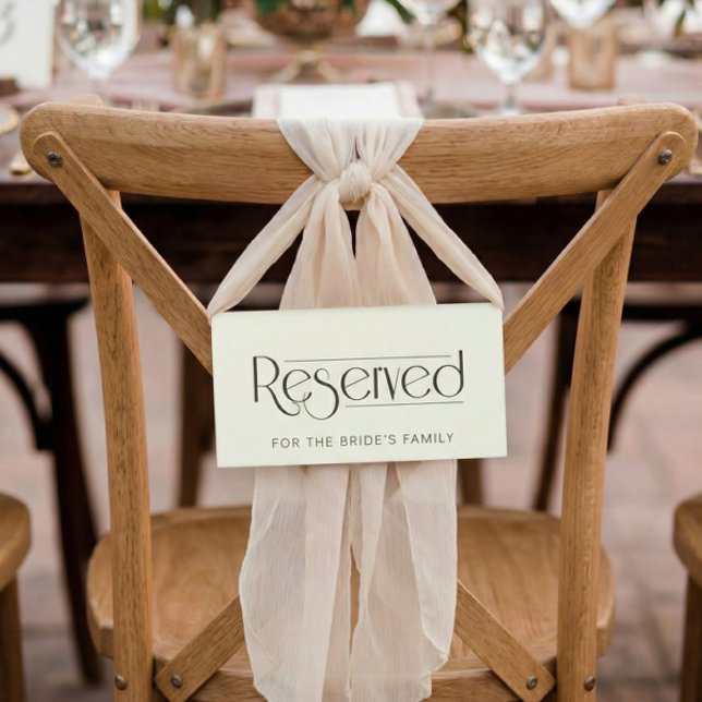 Ivory Wedding Reserved Table Tent Sign (Creator Uploaded)
