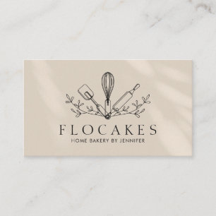 Ivory Whisk Pastry Chef Home Bakery Cafe Pastry Business Card