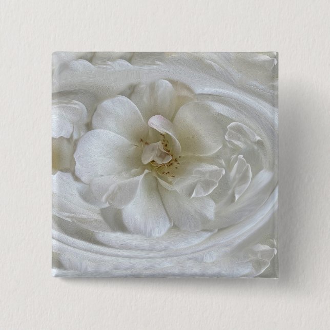 Ivory white 15 cm square badge (Front)