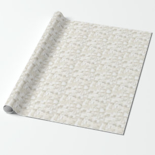 Ivory & White Abstract Wrapping Paper