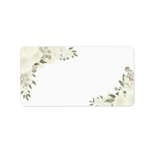 Ivory White Boho Blank DIY Print Wedding Address Label