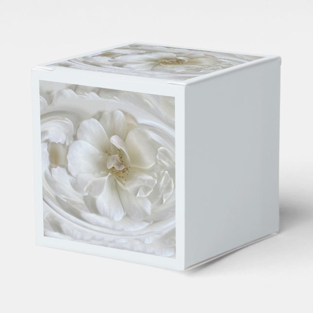 Ivory white favour box (Front Side)