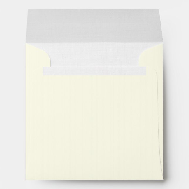 Ivory White, Fine Linen Paper Envelopes (Back (Bottom))