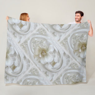Ivory white fleece blanket