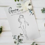Ivory White Floral Bridal Game Guess the Dress Flyer<br><div class="desc">Guess the dress bridal shower game. Give each guest a card and have them guess draw what they think the bride-to-be will wear on her wedding day.  Watercolor botanical,  Ivory White Floral.   Matching items to complete your event collection are available in our Zazzle store!</div>