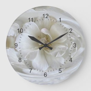 Ivory white large clock