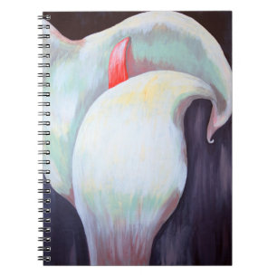 Ivory White Orchid With Lilac Lemon Hues Notebook