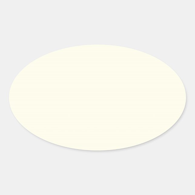 Ivory White Oval Sticker (Front)