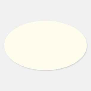 Ivory White Oval Sticker