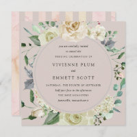 Ivory White Rose Hydrangea Floral Wedding