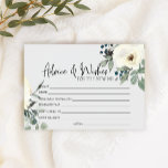 Ivory White Roses Floral Well Wishes Wedding Stationery<br><div class="desc">Watercolor botanical,  Ivory White Floral.   Matching items to complete your event collection are available in our Zazzle store!</div>