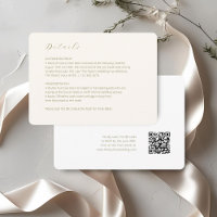 ivory & White | Script Wedding Detail QR Code