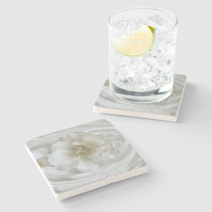 Ivory white stone coaster