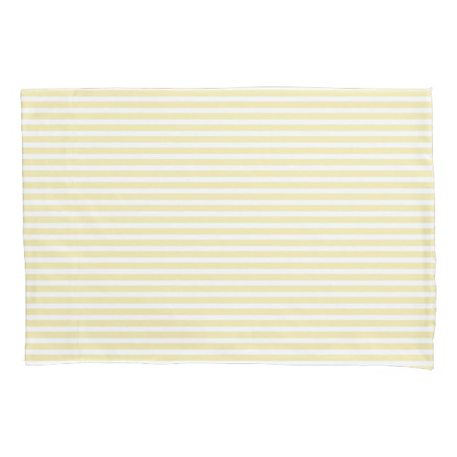 Ivory White Stripes Lines Patterns Elegant Cute Pillowcase (Front)