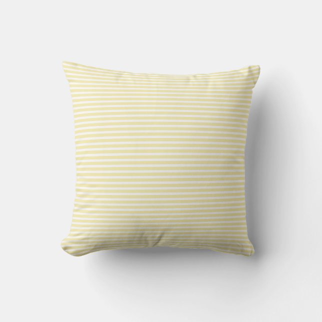 Ivory White Stripes Patterns Elegant Stylish Gift Cushion (Front)