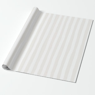 Ivory & White Wonky Stripes Wrapping Paper