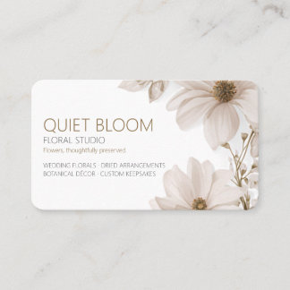 Ivory Wildflower Florist & Dried Floral Artist Business Card