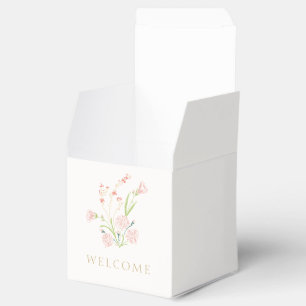 Ivory Wildflower Welcome Thank You Wedding Favour Box