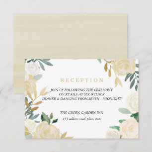 Ivory Wreath Wedding Reception Details Pink Invitation