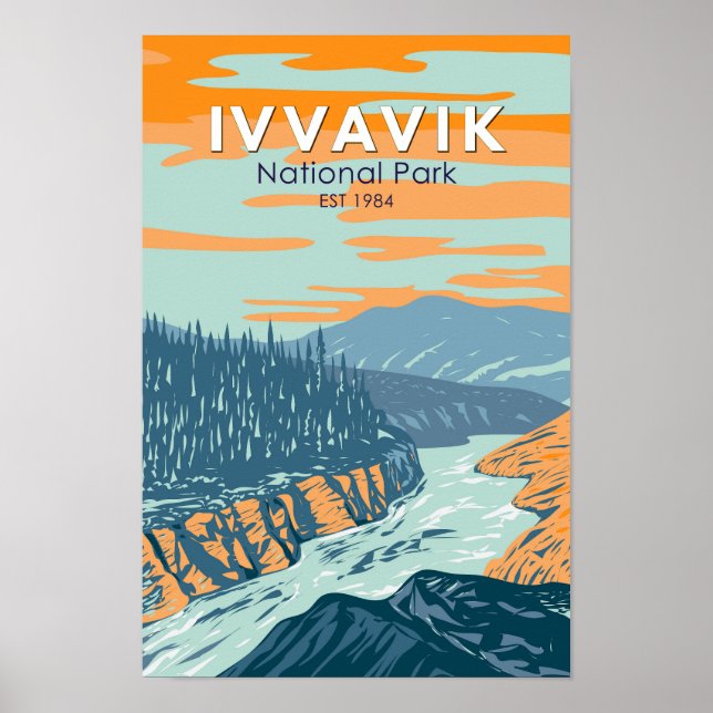Ivvavik National Park Canada Travel Art Vintage Poster (Front)