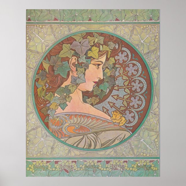 Ivy - Alphonse Mucha Poster (Front)