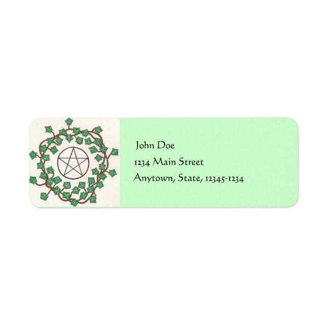 Ivy And Pentacle Return Address Label (Front)