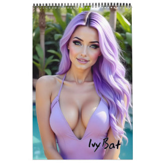 Ivy Bat Swimsuit Pinup Collectable Art Calendar