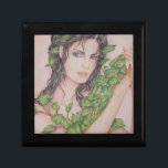 Ivy Bride Girl Portrait Pencil Art Illustration Gift Box<br><div class="desc">Designed based on my pencil illustration of a beautiful girl portrait in her gorgeous gown decorated in ivy leaves around her. Please check my store for matching items.</div>