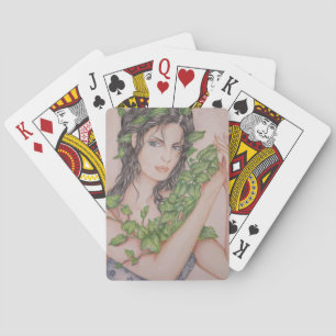 Ivy Bride Girl Portrait Pencil Art Illustration Playing Cards