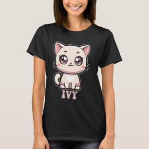 Ivy Cute Kitty Cat Design for Girls Name Ivy T-Shirt