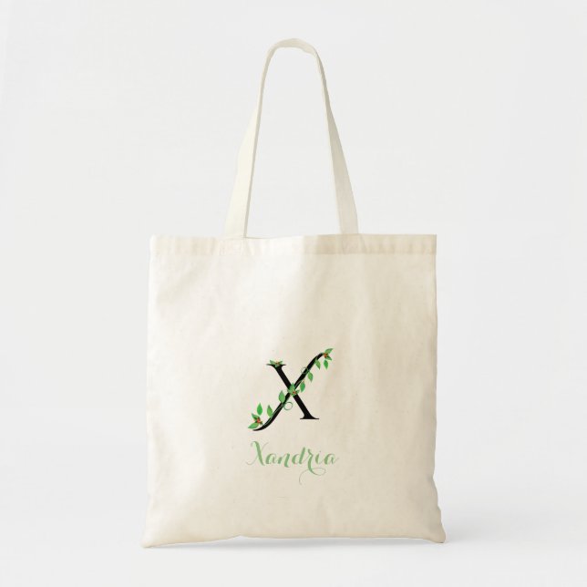 Ivy Design on Monogram X Tote Bag (Front)