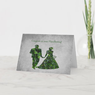 Ivy Green Man & Green Lady Handfasting Blessings Card