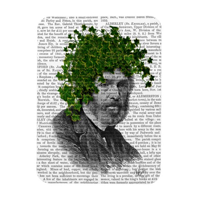 Ivy Head Plant Head Magnet (Vertical)