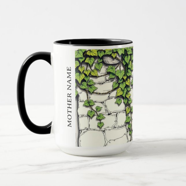 Ivy Heart Window Rainy Day Tales Boy Mug (Left)