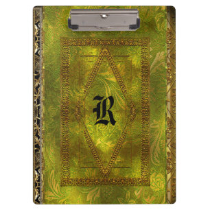 Ivy Jordshire Old Book Elegant Style Monogram Clipboard