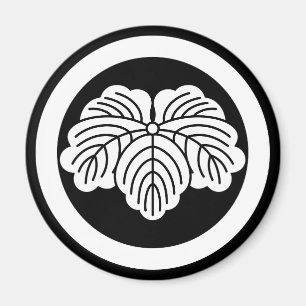 Ivy leaf in circle magnet