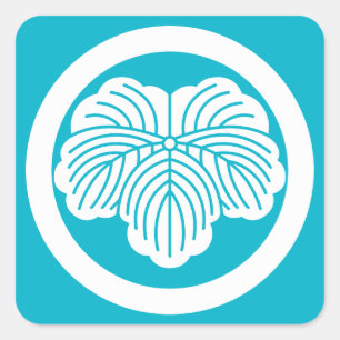 Ivy leaf in circle square sticker