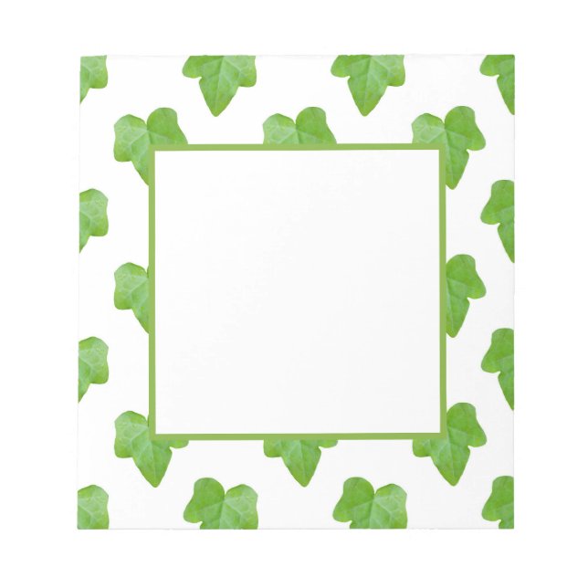 Ivy leaf Pattern Notepad (Front)