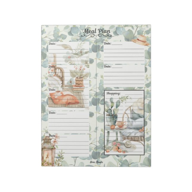 Ivy League 7 Day Meal Planner Notepad (Rotated)