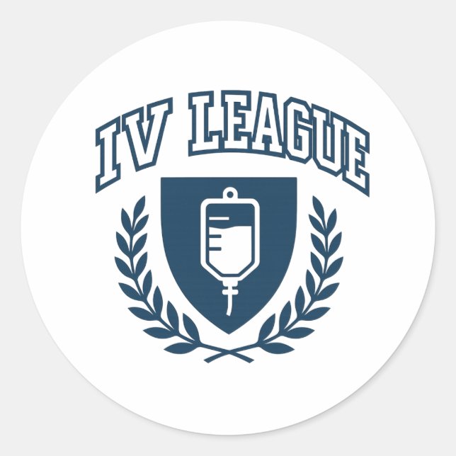 Ivy League-sticker Classic Round Sticker (Front)