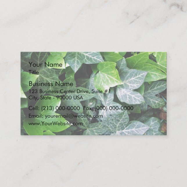 Ivy Leaves Business Card (Front)