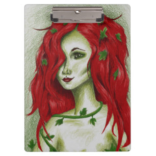 Ivy Nymph Redhead Fantasy Original Art Clipboard