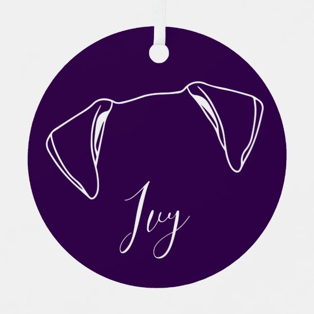 Ivy Ornament (Paw Prints) (Front)