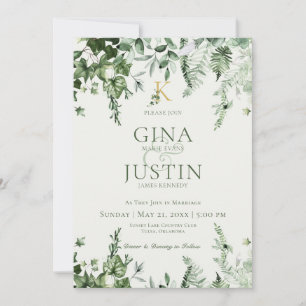 Ivy & Sage Monogram Wedding Invitation
