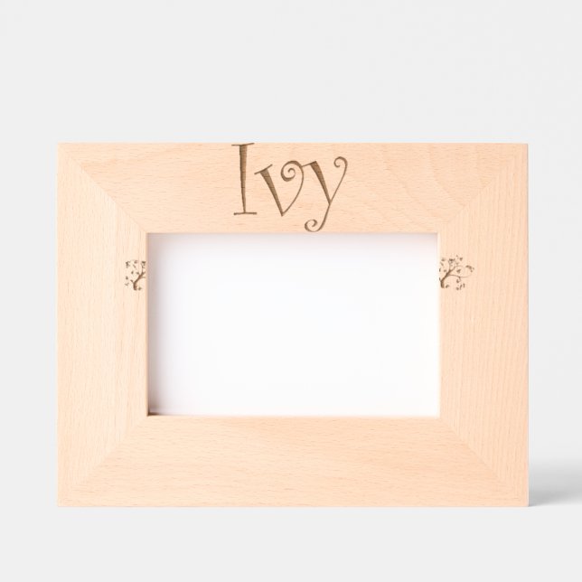 "Ivy" Standing Photo Frame – Newborn Gift (Front)