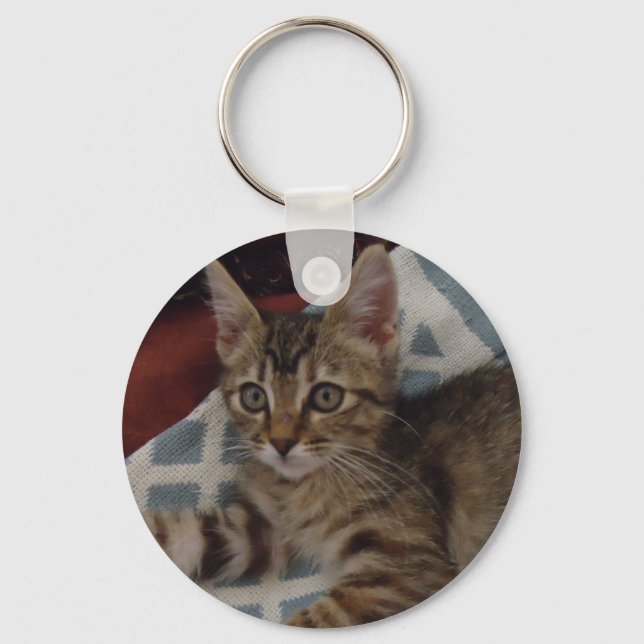 Ivy the tabby kitten key ring (Front)